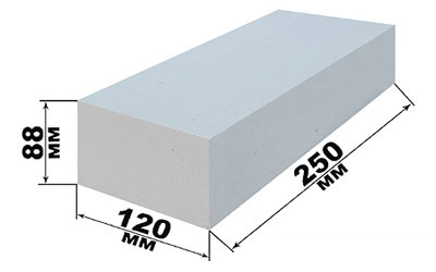 Размеры одинарного силикатного кирпича